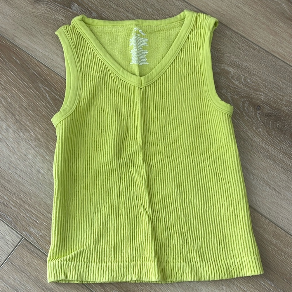 Neon green or yellow kids XL tank top , or whatever color your eyes see